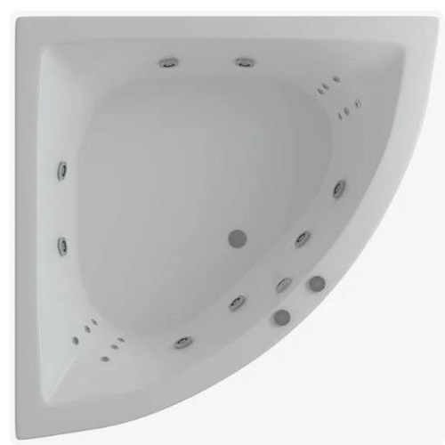 Ванна акриловая, угловая Aquatek  Юпитер 150 гидро_пневм_плоские+экран