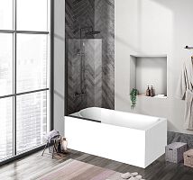 Душевая шторка BelBagno UNO-V-1-90/150-C-NERO на ванну 150х90 см, стекло прозрачное/профиль черный Душевая шторка BelBagno UNO-V-1-90/150-C-NERO на ванну 150х90 см, стекло прозрачное/профиль черный