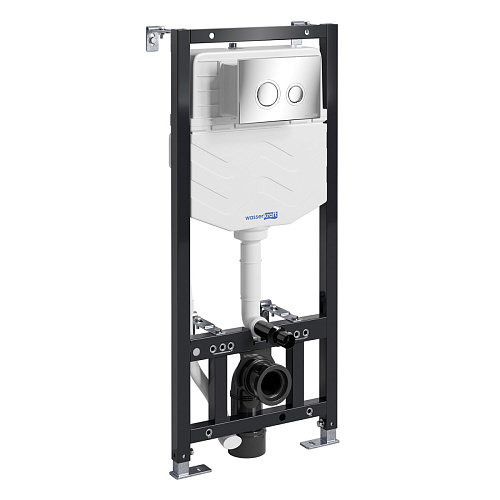 Система инсталляции WasserKraft 10TLT.010.ME.CH01 Aller для унитазов + кнопка смыва, черный Система инсталляции WasserKraft 10TLT.010.ME.CH01 Aller для унитазов + кнопка смыва, черный