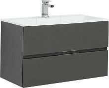 Тумба с раковиной Aquanet 00242609 Алвита, 90х45 см, серая Тумба с раковиной Aquanet 00242609 Алвита, 90х45 см, серая