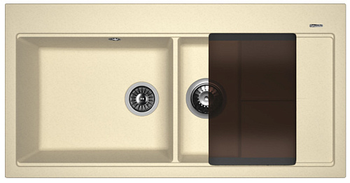 Мойка для кухни Florentina 20.335.E1000.202 Россана 100х51 см, с крылом, шампань Мойка для кухни Florentina 20.335.E1000.202 Россана 100х51 см, с крылом, шампань снят с производства