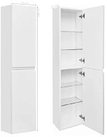 Сет № 1911 A857650501, Шкаф-пенал (Белый матовый)