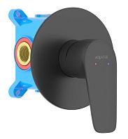 Смеситель Aquatek AQ1166MB Бетта для душа (внешняя и скрытая часть), черный матовый