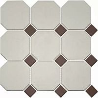 Неглазурованный керамогранит TOPCER Field Material 4416OCT20/1C_White/BrickRed
