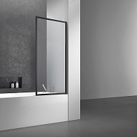 Шторка на ванну Vincea VSB-4170CLB, 70х140 см, профиль черный/стекло прозрачное