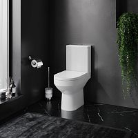 Унитаз-компакт AM.PM C708600SC Spirit 2.0 безободковый, 37х63 см, с сиденьем микролифт, белый