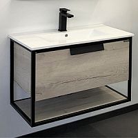 Тумба Comforty 00-00001948 Бонн подвесная 75х47 см, с раковиной 75E, дуб дымчатый