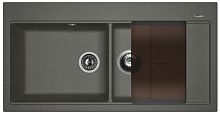Мойка для кухни Florentina 20.335.E1000.102 Россана 100х51 см, с крылом, черная