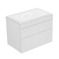 Тумба Keuco 31571270000 Edition 400 под умывальник 70х53.5 см, белый/стекло белое матовое