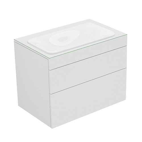Тумба Keuco 31571270000 Edition 400 под умывальник 70х53.5 см, белый/стекло белое матовое купить недорого в интернет-магазине Керамос