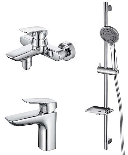 Комплект Aquatek AQ1030CR Вега для ванной Set 3 в 1 (AQ1010CR + AQ1040CR + AQ2011CR), хром