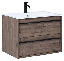 Тумба с раковиной Aquanet 00271946 Lino, 70х50 см, темное дерево