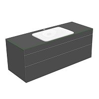 Тумба Keuco 31573150100 Edition 400 под умывальник 140х53.5 см, антрацит/стекло матовое антрацит