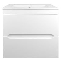 Тумба Loranto CS00072626 Арфа с раковиной, подвесная, 60х47 см, белая Тумба Loranto CS00072626 Арфа с раковиной, подвесная, 60х47 см, белая