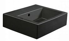 Раковина Duravit 454500830 Vero для мебели, с переливом, с 3 отверстиями под смеситель, 50x47 см, черная