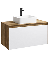 Тумба под раковину Aqwella Mobi MOB0110DB+MOB0710W