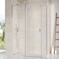 Душевая дверь Ravak 1QVA0U00Z1 CRV2-100 поворотного типа сатин + транспарент