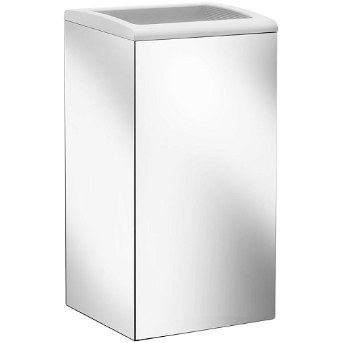 Ведро Keuco 12788010000 Moll для мусора, хром finish (с эффектом полированнойнержавеющей стали)/белый (RAL 9003) купить недорого в интернет-магазине Керамос