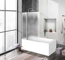 Душевая шторка BelBagno UNO-V-11-100/150-CH-CR на ванну 150х100 см, стекло шиншилла/профиль хром Душевая шторка BelBagno UNO-V-11-100/150-CH-CR на ванну 150х100 см, стекло шиншилла/профиль хром