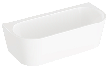 Ванна Vitra 65420006000 Geo акриловая 180х80 см приставная + ножки + скрытый сифон, белая