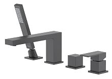 Смеситель Aquatek AQ1648MB Либра  на борт ванны на 4 отв., черный матовый