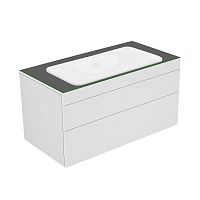 Тумба Keuco 31582710100 Edition 400 под умывальник 105х53.5 см, белый/стеклое матовое антрацит