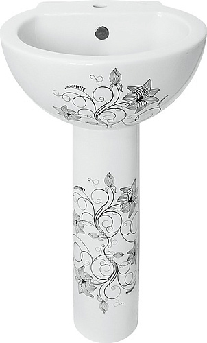 Пьедестал Sanita Luxe ArtSLPD10 Art Flora для раковины, белый Пьедестал Sanita Luxe ArtSLPD10 Art Flora для раковины, белый