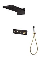 Душевая система скрытого монтажа со смесителем верхним и ручным душем BOHEME FUSION черный 130-BG