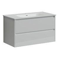 Тумба Sancos LB90W Libra под раковину 89х45 см, подвесная, белый глянец Тумба Sancos LB90W Libra под раковину 89х45 см, подвесная, белый глянец