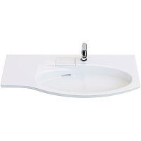 Раковина Kerama Marazzi RV.wb.100Rh Riva мебельная 100х48 см, правая, белый глянец Раковина Kerama Marazzi RV.wb.100Rh Riva мебельная 100х48 см, правая, белый глянец