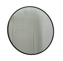 Зеркало Jorno Ste.02.77/B Steal 77х77 см, подвесное, черный матовый