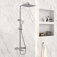 Душевая стойка Vincea VSFS-1C1CH Cube с изливом, хром