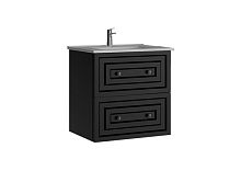 Тумба Creavit KY0060.42.MAN Kayra с раковиной 90х97 см, черный