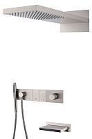 Встроенная душевая система 55х45х140 см Boheme ZODIAC 132-2-NB сталь