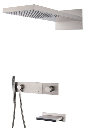 Встроенная душевая система 55х45х140 см Boheme ZODIAC 132-2-NB сталь Встроенная душевая система 55х45х140 см Boheme ZODIAC 132-2-NB сталь