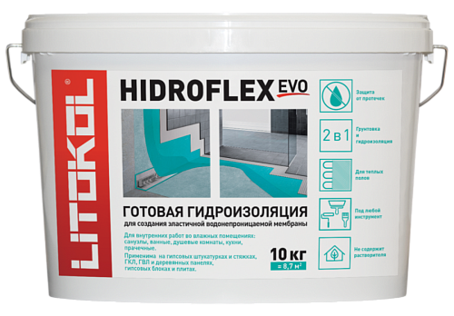 LITOKOL Эластичная гидроизоляция HIDROFLEX(10кг) LITOKOL Эластичная гидроизоляция HIDROFLEX(10кг)