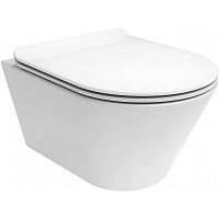 Унитаз Kerama Marazzi PLMR.wc.02 Plaza Modern подвесной 36х53 см, без сиденья, безободковый, белый глянец Унитаз Kerama Marazzi PLMR.wc.02 Plaza Modern подвесной 36х53 см, без сиденья, безободковый, белый глянец
