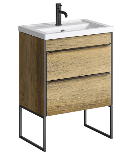 Тумба под раковину Aqwella Fargo FRG0106DB+FRGN380 купить недорого в интернет-магазине Керамос