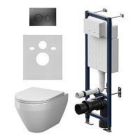 Комплект: Унитаз, Инсталляция, Кнопка смыва AM.PM SPIRIT V2.0 IS110138.701900