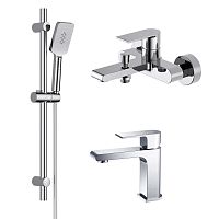 Комплект Aquatek AQ1430CR Лира для ванной Set 3 в 1 (AQ1410CR + AQ1440CR + AQ2018CR), хром Комплект Aquatek AQ1430CR Лира для ванной Set 3 в 1 (AQ1410CR + AQ1440CR + AQ2018CR), хром