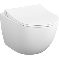 Чаша унитаза Vitra 7748B003-0075 Sento Rim-ex подвесного 37х54 см, безободковый, белый Чаша унитаза Vitra 7748B003-0075 Sento Rim-ex подвесного 37х54 см, безободковый, белый