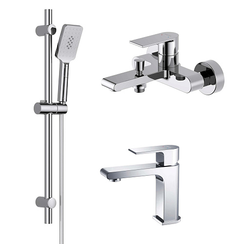 Комплект Aquatek AQ1430CR Лира для ванной Set 3 в 1 (AQ1410CR + AQ1440CR + AQ2018CR), хром