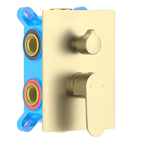 Смеситель для ванны с душем Aquatek Оберон AQ1247BG Смеситель для ванны с душем Aquatek Оберон AQ1247BG