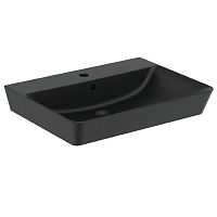 Раковина Ideal Standard E0298V3 Connect Air подвесная 60х46 см, с отверстием под смеситель, Silk Black (черный шелк) Раковина Ideal Standard E0298V3 Connect Air подвесная 60х46 см, с отверстием под смеситель, Silk Black (черный шелк)