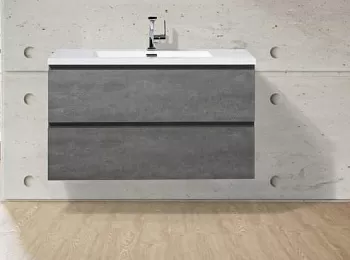 Тумба под раковину BelBagno LUCE подвесная с двумя выкатными ящиками LUCE-600-2C-SO-PT Stone, 60х48х50, серый