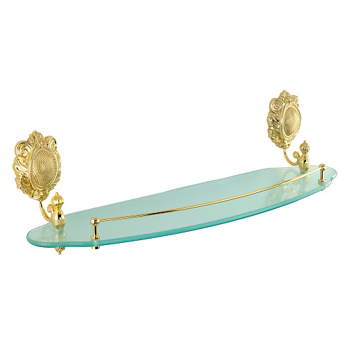 Полка Migliore 16692 Cleopatra c галереей, стекло матовое/золото Полка Migliore 16692 Cleopatra c галереей, стекло матовое/золото