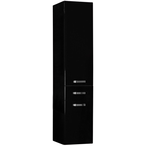 Шкаф - колонна Акватон 1A135203AM950 Америна 34х152 см, черный/хром глянец купить недорого в интернет-магазине Керамос