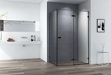 Душевой уголок Cezares BELLAGIO-AH-1-140/90-C-NERO Bellagio 90х140 см, профиль черный Душевой уголок Cezares BELLAGIO-AH-1-140/90-C-NERO Bellagio 90х140 см, профиль черный