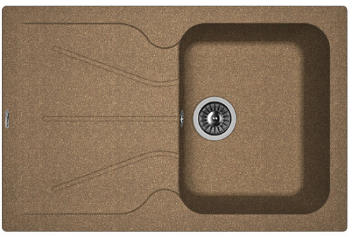 Мойка для кухни Florentina 20.255.B0780.105 Гаттинара 78х51 см, с крылом, коричневая снят с производства
