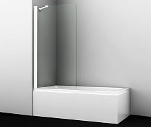 Шторка для ванны WasserKRAFT 48P01-80WHITE Fixed Berkel 48P неподвижная, прозрачное стекло